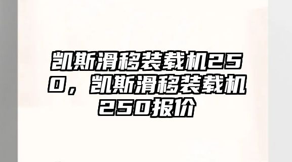 凱斯滑移裝載機250，凱斯滑移裝載機250報價