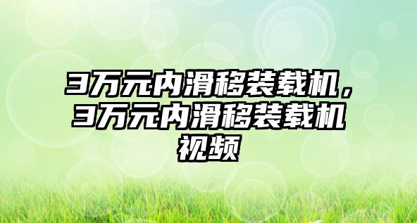 3萬元內滑移裝載機，3萬元內滑移裝載機視頻