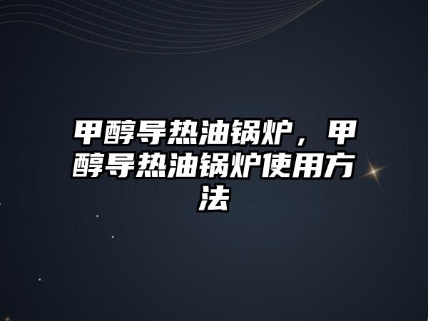 甲醇導熱油鍋爐，甲醇導熱油鍋爐使用方法