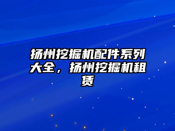 揚州挖掘機配件系列大全，揚州挖掘機租賃