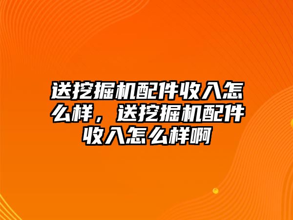 送挖掘機(jī)配件收入怎么樣，送挖掘機(jī)配件收入怎么樣啊