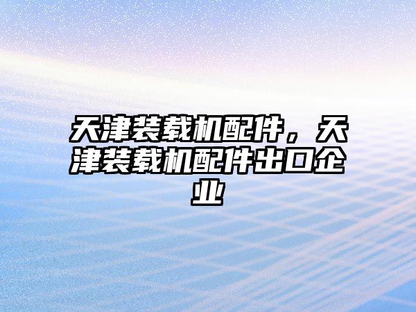 天津裝載機配件，天津裝載機配件出口企業(yè)