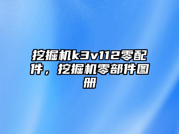 挖掘機k3v112零配件，挖掘機零部件圖冊