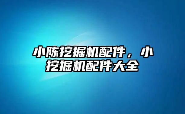 小陳挖掘機配件，小挖掘機配件大全