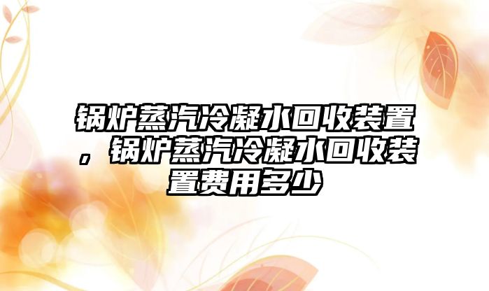 鍋爐蒸汽冷凝水回收裝置，鍋爐蒸汽冷凝水回收裝置費(fèi)用多少