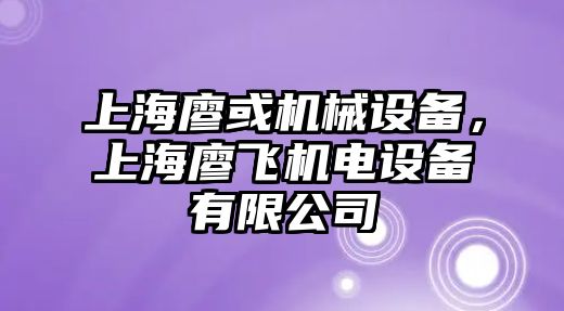 上海廖或機械設備，上海廖飛機電設備有限公司