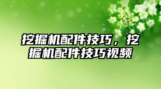 挖掘機配件技巧，挖掘機配件技巧視頻