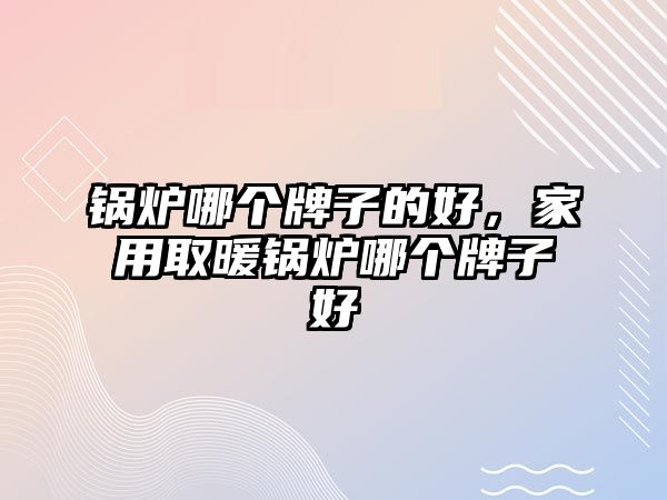 鍋爐哪個牌子的好，家用取暖鍋爐哪個牌子好