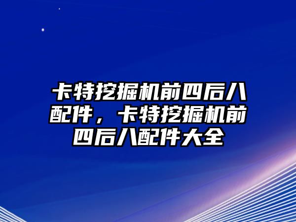 卡特挖掘機(jī)前四后八配件，卡特挖掘機(jī)前四后八配件大全