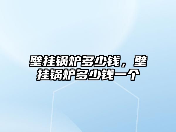 壁掛鍋爐多少錢，壁掛鍋爐多少錢一個