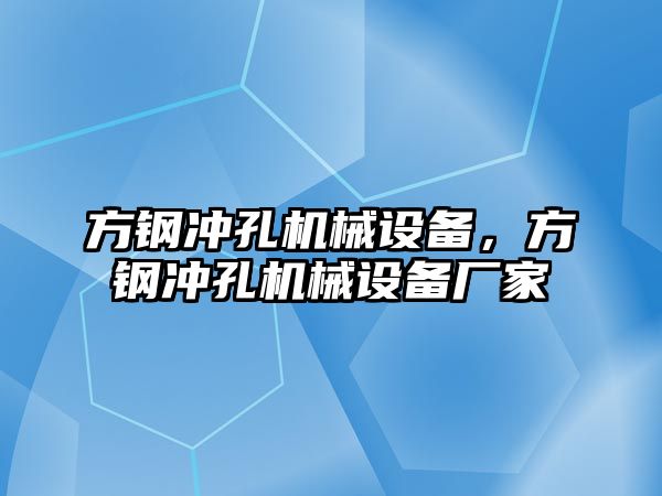 方鋼沖孔機(jī)械設(shè)備，方鋼沖孔機(jī)械設(shè)備廠家