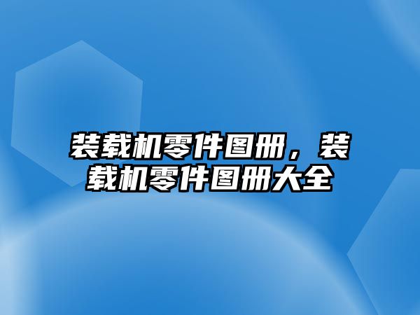 裝載機零件圖冊，裝載機零件圖冊大全