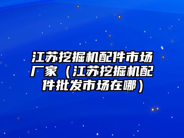 江蘇挖掘機配件市場廠家（江蘇挖掘機配件批發(fā)市場在哪）