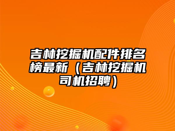 吉林挖掘機配件排名榜最新（吉林挖掘機司機招聘）