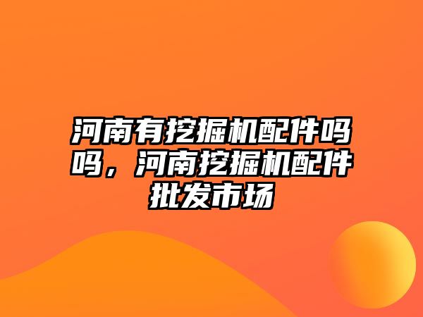 河南有挖掘機(jī)配件嗎嗎，河南挖掘機(jī)配件批發(fā)市場(chǎng)