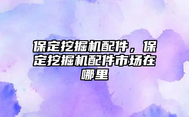 保定挖掘機配件，保定挖掘機配件市場在哪里