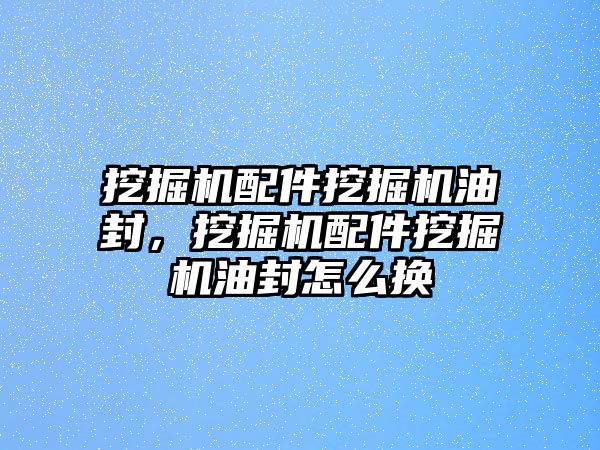 挖掘機配件挖掘機油封，挖掘機配件挖掘機油封怎么換