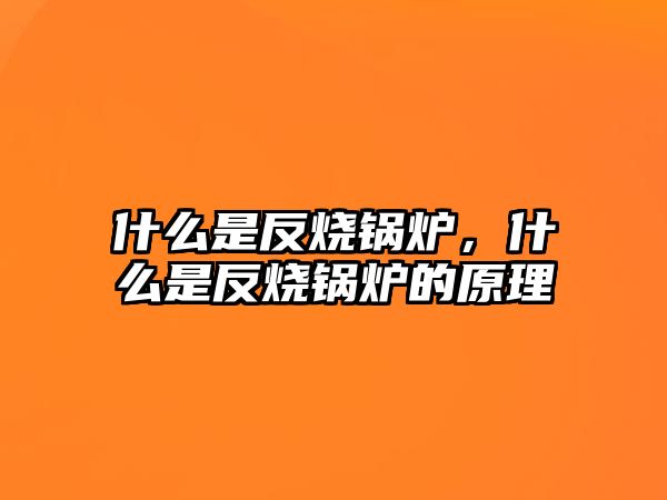 什么是反燒鍋爐，什么是反燒鍋爐的原理