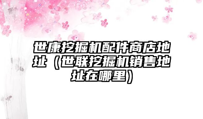 世康挖掘機(jī)配件商店地址（世聯(lián)挖掘機(jī)銷售地址在哪里）