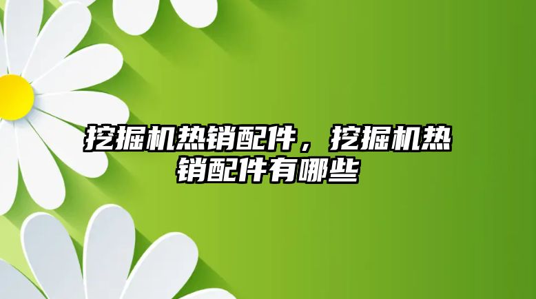 挖掘機熱銷配件，挖掘機熱銷配件有哪些