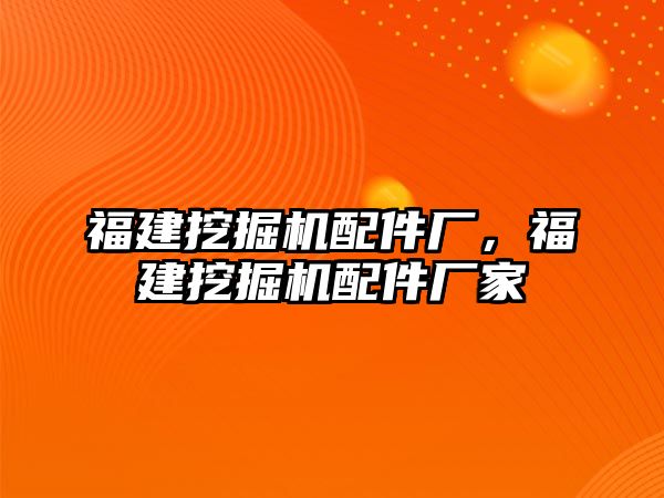 福建挖掘機配件廠，福建挖掘機配件廠家