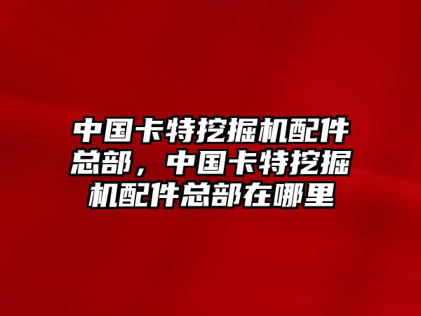 中國(guó)卡特挖掘機(jī)配件總部，中國(guó)卡特挖掘機(jī)配件總部在哪里