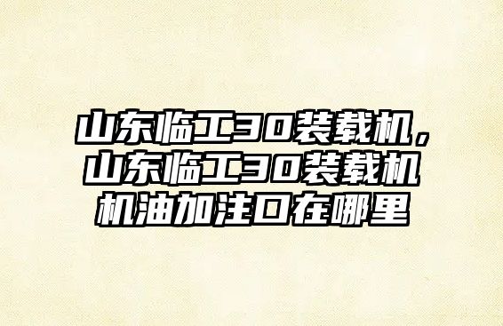 山東臨工30裝載機(jī)，山東臨工30裝載機(jī)機(jī)油加注口在哪里