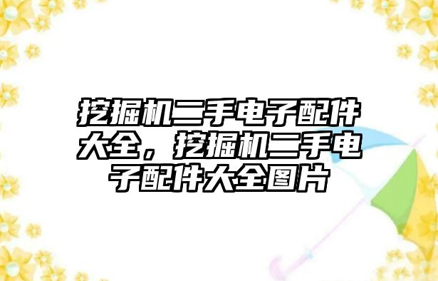 挖掘機二手電子配件大全，挖掘機二手電子配件大全圖片