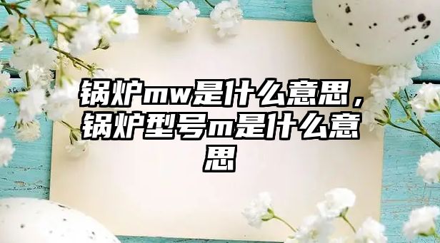 鍋爐mw是什么意思，鍋爐型號m是什么意思