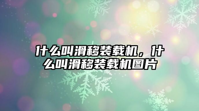 什么叫滑移裝載機，什么叫滑移裝載機圖片