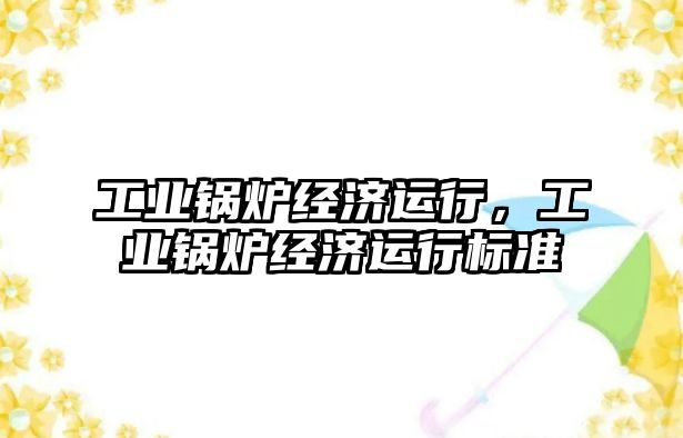 工業(yè)鍋爐經濟運行，工業(yè)鍋爐經濟運行標準