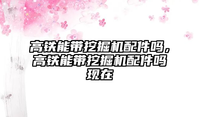 高鐵能帶挖掘機配件嗎，高鐵能帶挖掘機配件嗎現(xiàn)在