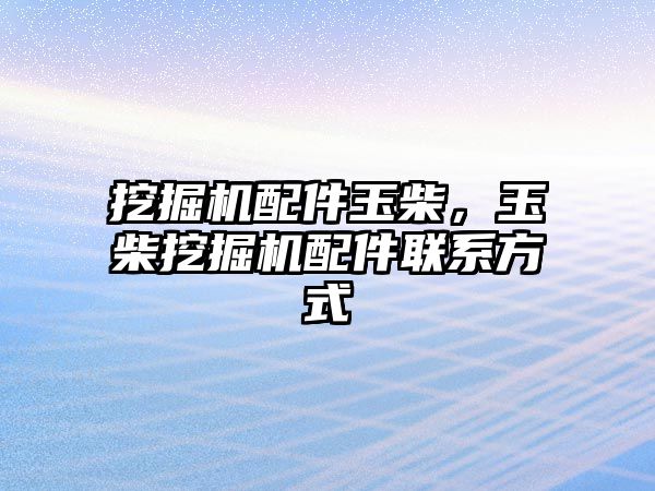 挖掘機配件玉柴，玉柴挖掘機配件聯(lián)系方式