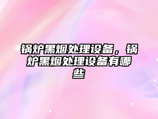 鍋爐黑煙處理設(shè)備，鍋爐黑煙處理設(shè)備有哪些