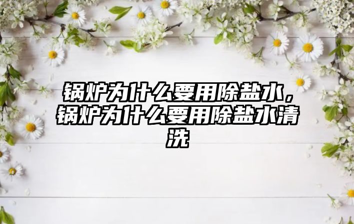 鍋爐為什么要用除鹽水，鍋爐為什么要用除鹽水清洗