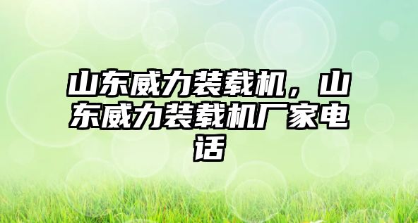 山東威力裝載機，山東威力裝載機廠家電話