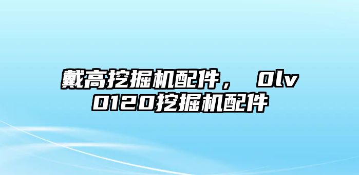 戴高挖掘機配件，ⅴ0lv0120挖掘機配件