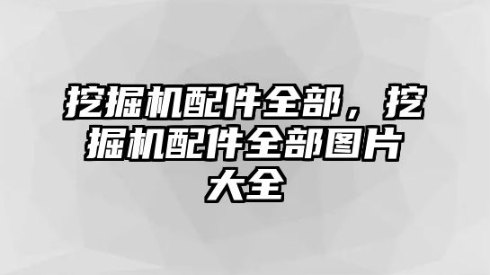 挖掘機(jī)配件全部，挖掘機(jī)配件全部圖片大全