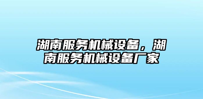 湖南服務(wù)機(jī)械設(shè)備，湖南服務(wù)機(jī)械設(shè)備廠家