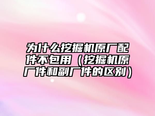 為什么挖掘機原廠配件不包用（挖掘機原廠件和副廠件的區(qū)別）