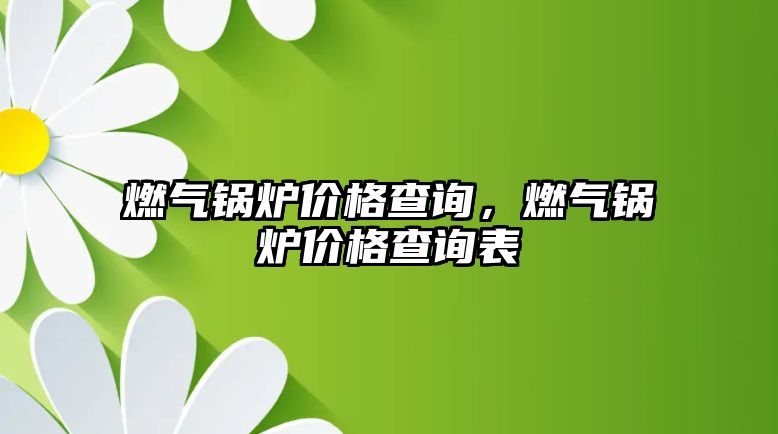 燃?xì)忮仩t價格查詢，燃?xì)忮仩t價格查詢表