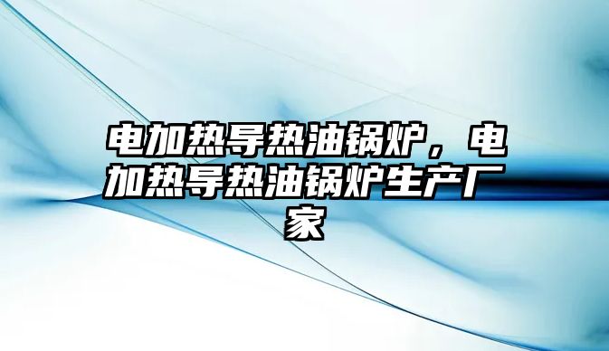 電加熱導(dǎo)熱油鍋爐，電加熱導(dǎo)熱油鍋爐生產(chǎn)廠家