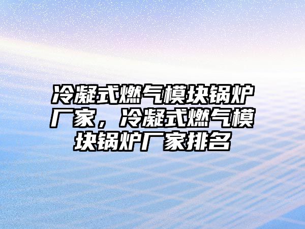 冷凝式燃?xì)饽K鍋爐廠家，冷凝式燃?xì)饽K鍋爐廠家排名