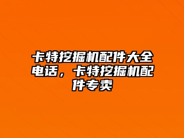 卡特挖掘機配件大全電話，卡特挖掘機配件專賣