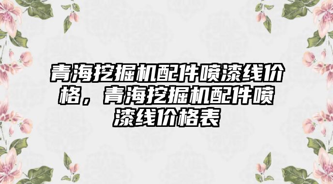 青海挖掘機配件噴漆線價格，青海挖掘機配件噴漆線價格表