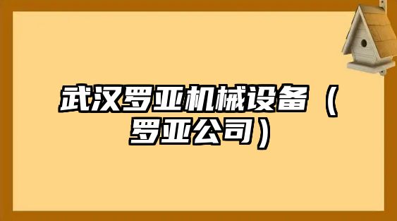 武漢羅亞機械設(shè)備（羅亞公司）