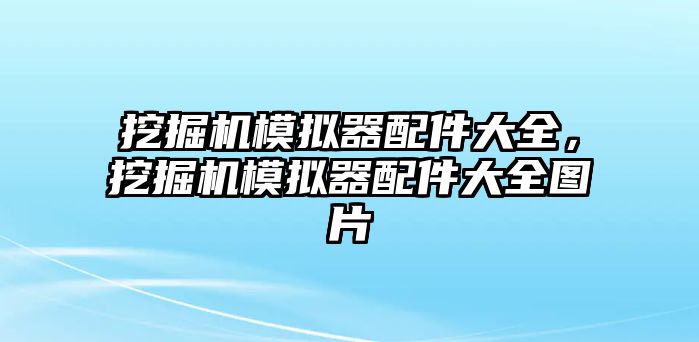 挖掘機(jī)模擬器配件大全，挖掘機(jī)模擬器配件大全圖片