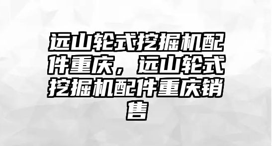 遠山輪式挖掘機配件重慶，遠山輪式挖掘機配件重慶銷售