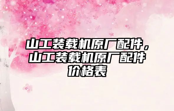 山工裝載機原廠配件，山工裝載機原廠配件價格表