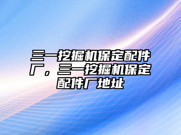 三一挖掘機保定配件廠，三一挖掘機保定配件廠地址